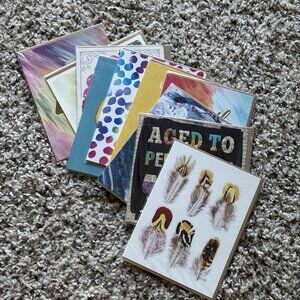 Lot 10 MODERN Assorted Greeting Note Cards Lovely FUN Designs Birthday Other NEW